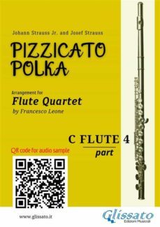 flute 4 part of "pizzicato polka" flute quartet sheet music (ebook)-9791222002330