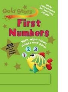 gold stars first numbers pre-school. with wipe-clean pages & pens-9781407597140