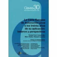 la carta europea de autonomia local a los treinta años de su aplicacion: balance y perspectivas-9788412026740