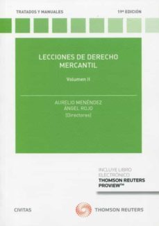 civitas: lecciones de derecho mercantil volumen ii 19ª edicion-aurelio menendez menendez-9788413463940