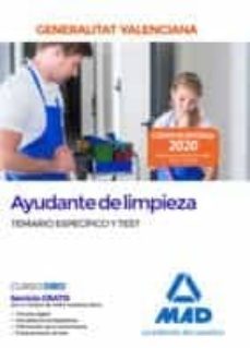ayudante de limpieza de la administracion de la generalitat valenciana. temario especifico y test-9788414234440