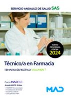 tecnico/a en farmacia. temario especifico volumen 1-9788414287040
