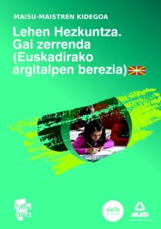 lehen hezkuntzako gai zerrenda. maisu-maistren kidegoa (euskadiko argitalpen berezia)-9788467606140