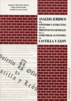 analisis juridico del contenido y estructura de los presupuestos generales de la-felipe alonso murillo-amable corcuera torres-alejandro menendez moreno-9788477627340