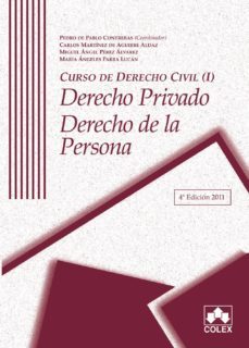 curso de derecho civil i: derecho privado. derecho de la persona-pedro de pablo contreras-9788483423240