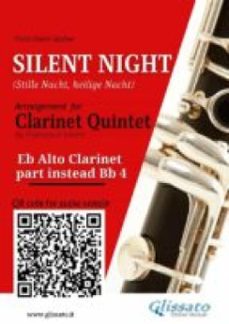 eb alto clarinet (instead bb clarinet 4) part of "silent night" for clarinet quintet/ensemble (ebook)-9791221398540