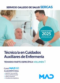 tecnico/a en cuidados auxiliares de enfermeria del servicio galle go de salud (sergas). temario parte especifica volumen 1-9791370280840