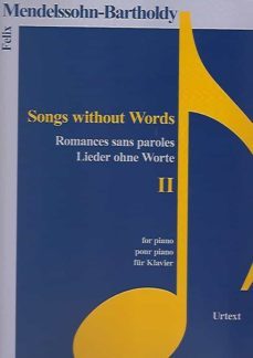 songs without words ii-felix mendelssohn bartholdy-9783741914850