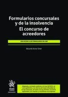 formularios concursales y de la insolvencia. el concurso de acreedores-9788411478250