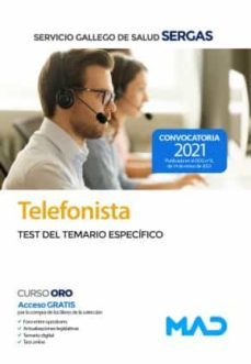 telefonista: test del temario especificos - servicio gallego de salud (sergas)-9788414243350