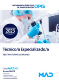 tecnico/a especializado/a. organismos publicos de investigacion (opis)-9788414268650