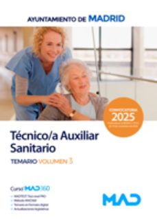 tecnico/a auxiliar sanitario/a ayuntamiento de madrid temario volumen 3-9788414290750