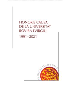 honoris causa de la universitat rovira i virgili-9788484249450