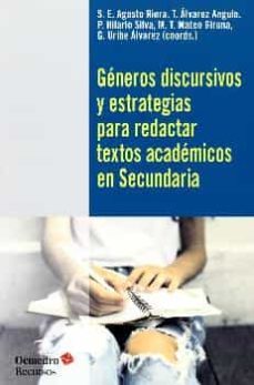 generos discursivos y estrategias para redactar textos academicos en secundaria-9788499219950