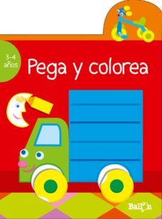 pega y colorea: 3-4 años (rojo)-9789037493450