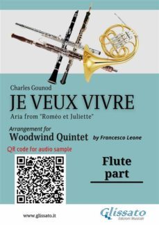 flute part of "je veux vivre" for woodwind quintet (ebook)-9791221374650