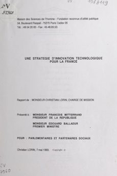une strategie d'innovation technologique pour la france (ebook)-christian lorin-9782307162360