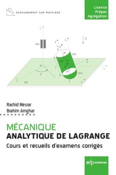 mecanique analytique de lagrange (ebook)-rachid mesrar-brahim amghar-9782759838660