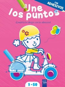 une los puntos con adhesivos. rosa-9788408148760