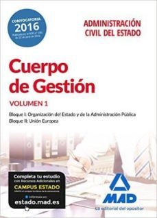 CUERPO DE GESTION DE LA ADMINISTRACION CIVIL DEL ESTADO. TEMARIO ...