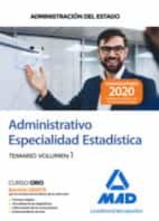 administrativo de la administración del estado, especialidad estadística. temario volumen 1-9788414240960