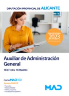 auxiliar de administracion general. test del temario (diputacion provincial de alicante)-9788414270660