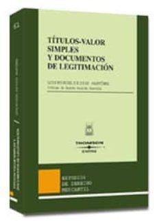 titulos-valor simples y documentos de legitimacion-luis miguel de dios martinez-9788447020560