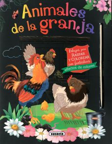 animales de la granja. dibujos para raspar y colorear-9788467799460
