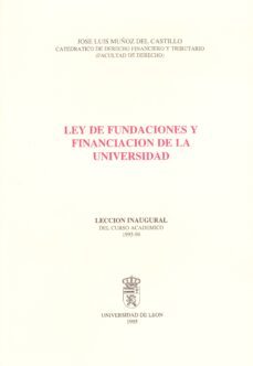ley de fundaciones y financiacion de la universidad-9788477195160