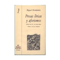 prosas liricas y aforismos-miguel hernandez-9788485866960