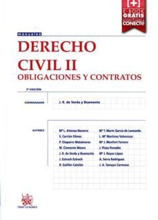 derecho civil ii: obligaciones y contratos 3ª edicion-jose ramon de verda y beamonte-9788490865460