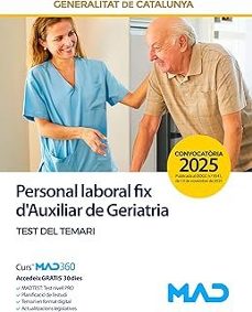 personal laboral fix d'auxiliar de geriatria de la generalitat de catalunya. test del temari-9791370283360