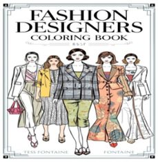 fashion designers coloring book (ebook)-tess fontaine-3410008970170