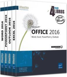 pack 4 libros: word 2016, powerpoint 2016, outlook 2016 y excel 2016-9782409003370