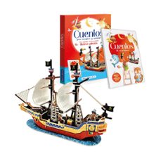 cuentos para imaginar y construir 3d- barco pirata-9788410133570