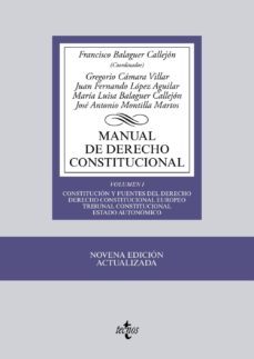 manual de derecho constitucional (vol. i): constitucion y fuentes del derecho, derecho constitucional europeo. tribunal           constitucional. estado autonomico (9ª ed.)-9788430963270