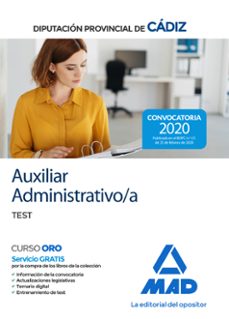 auxiliar administrativo/a de la diputacion provincial de cadiz : test-9788414236680