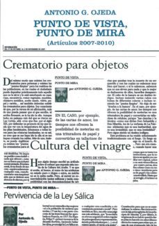 punto de vista, punto de mira (articulos 2007-2010)-9788419585080
