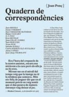 quadern de correspondencies-joan ponç-9788472268180
