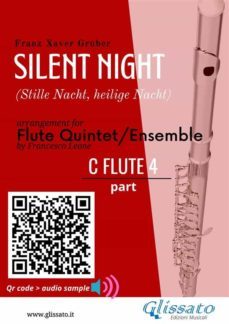 flute 4 part of "silent night" for flute quintet/ensemble (ebook)-9791221397680