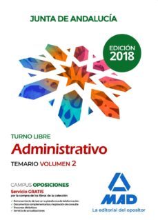 administrativo de la junta de andalucía turno libre. temario volumen 2-9788414216590