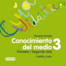 conocimiento del medio 3 educacion primaria guia didactica brujula castilla y leon cd-9788424106690
