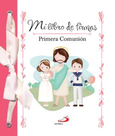 LIBRO DE FIRMAS DE COMUNION CON FLORES ROSAS - ARLEQUIN