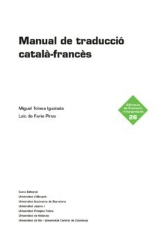manual de traduccio catala-frances-loic de faria pires-miguel tolosa igualada-9788497667890