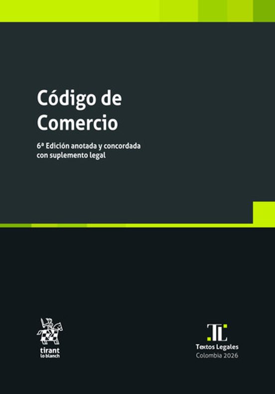 Portada de Código de Comercio 6ª Edición anotada y concordada con suplemento legal