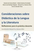 consideraciones sobre didactica de la lengua y la literatura: ref lexiones para la practica docente-9788498869880 consideraciones sobre didactica de la lengua y la literatura: ref lexiones para la practica docente-9788498869880