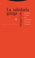 la sabiduria griega ii-giorgio colli-9788481649000 la sabiduria griega ii-giorgio colli-9788481649000