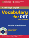 cambridge vocabulary for pet: edition with answers and audio cd-9780521708210 cambridge vocabulary for pet: edition with answers and audio cd-9780521708210