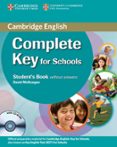 complete key for schools: student s book pack (student s book wit hout answers, workbook without answers) (zona portugal)-david mckeegan-sue elliott-9780521124720 complete key for schools: student s book pack (student s book wit hout answers, workbook without answers) (zona portugal)-david mckeegan-sue elliott-9780521124720
