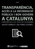 transparència, acces a la informacio i bon govern a catalunya. (ebook)-9788490648520 transparència, acces a la informacio i bon govern a catalunya. (ebook)-9788490648520